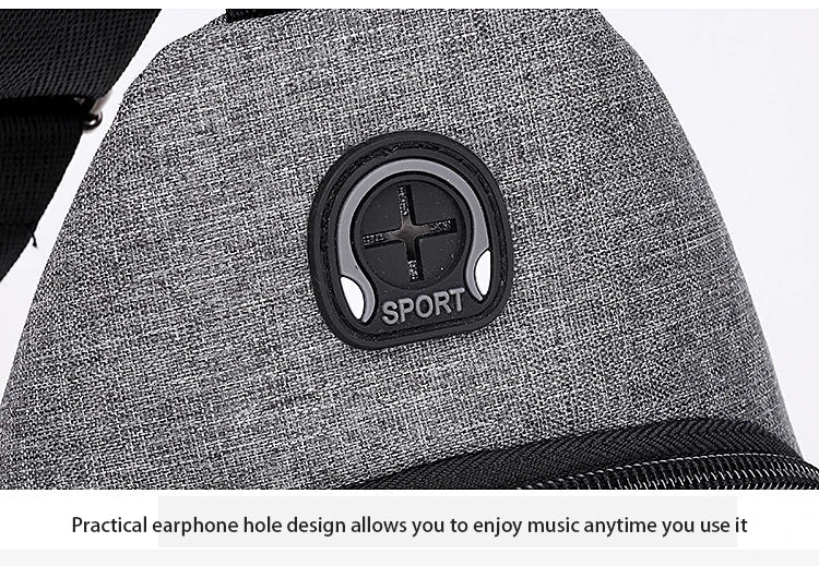 Sac à Poitrine Étanche avec Port USB