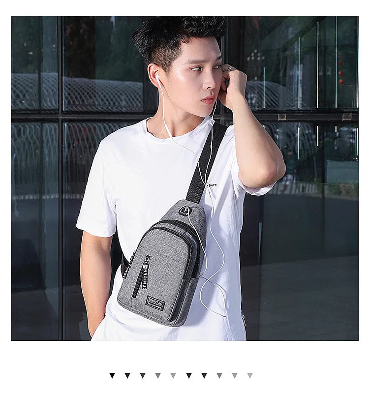 Sac à Poitrine Étanche avec Port USB
