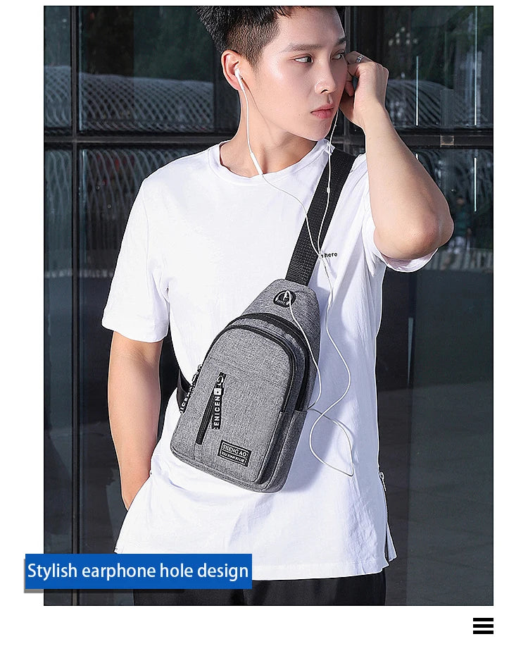 Sac à Poitrine Étanche avec Port USB