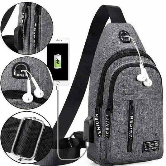Sac à Poitrine Étanche avec Port USB